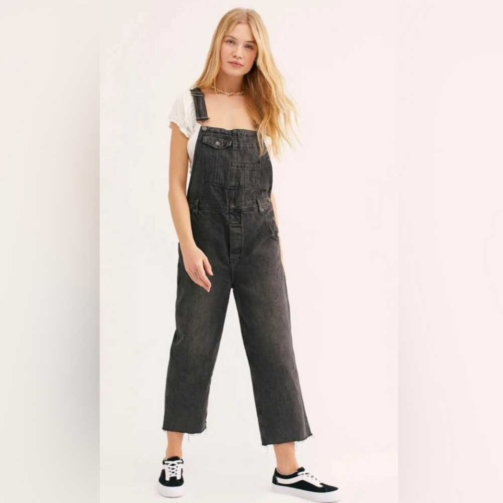 We The Free Baggy Boyfriend Denim Overalls